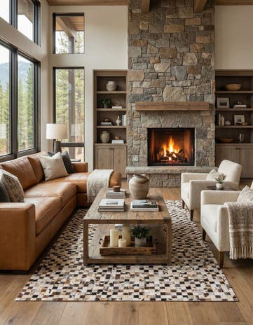 5' 2 x 8' Cowhide Rug
