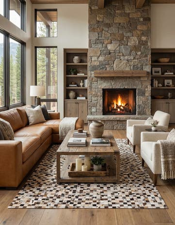 5' 2 x 8' Cowhide Rug