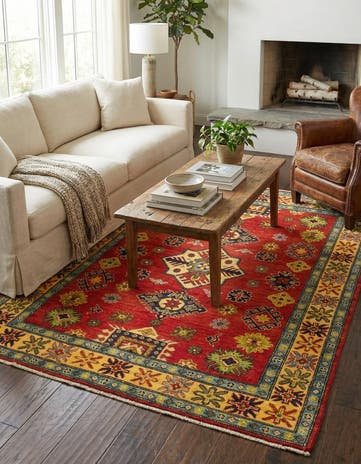 5' x 6' 5 Hand Knotted Kazak Rug