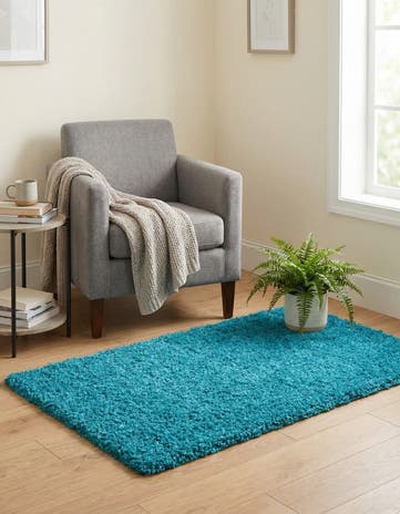 2' x 3' Solid Shag Rug