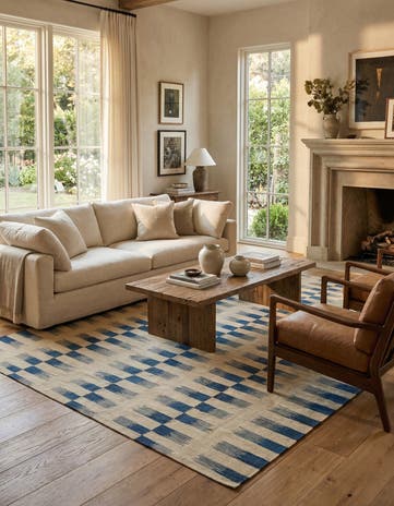 6' x 7' 10 Hand Woven Kilim Modern Wool Rug