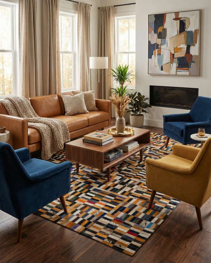 5' 1 x 7' 11 Cowhide - Patchwork Rug