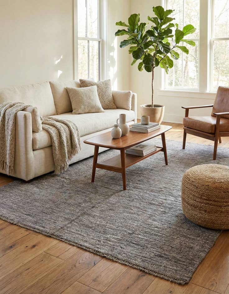 Detail image of 5' 10 x 8' 1  Hand Knotted Moroccan Wool Rug