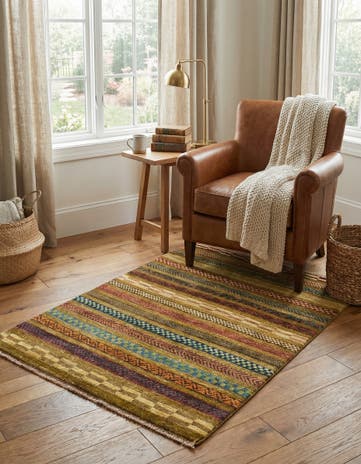 2' 8 x 4' Hand Knotted Modern Ziegler Rug