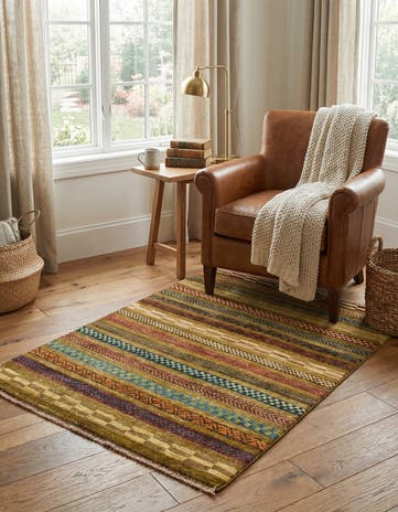 2' 8 x 4' Hand Knotted Modern Ziegler Rug