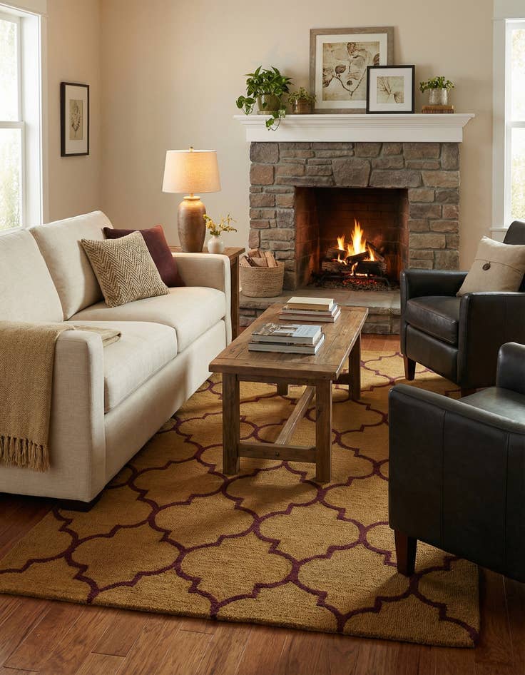 Detail image of 5' x 8' Luna Wool Rug