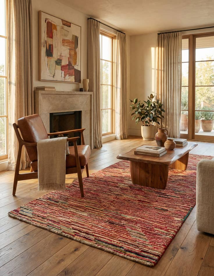 Detail image of 2' 10 x 4' 4  Hand Knotted Modern Ziegler Rug