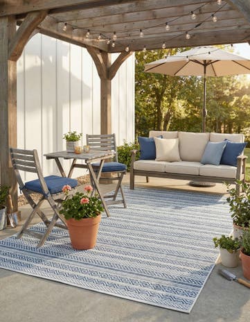 4' x 6' Easy-Clean Ribbon Indoor / Outdoor Rug