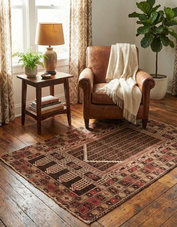 2' 10 x 4' 10 Hand Knotted Balouch Wool Rug