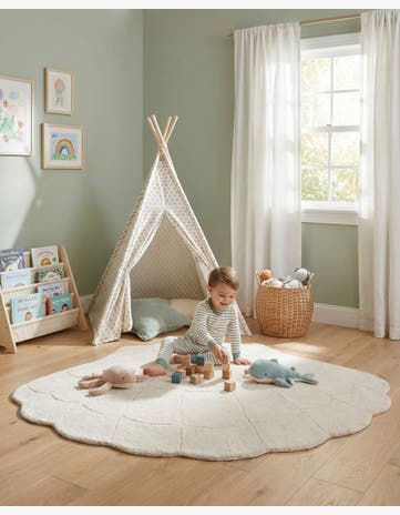 5' 1 x 6' 4 Playtime Kids Wool Freeform Rug