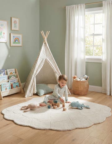 5' 1 x 6' 4 Playtime Kids Wool Freeform Rug