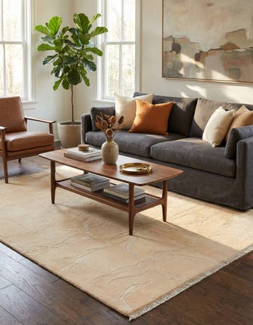 4' 9 x 6' 7 Hand Knotted Darya Wool Rug