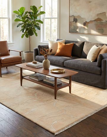 4' 9 x 6' 7 Hand Knotted Darya Wool Rug