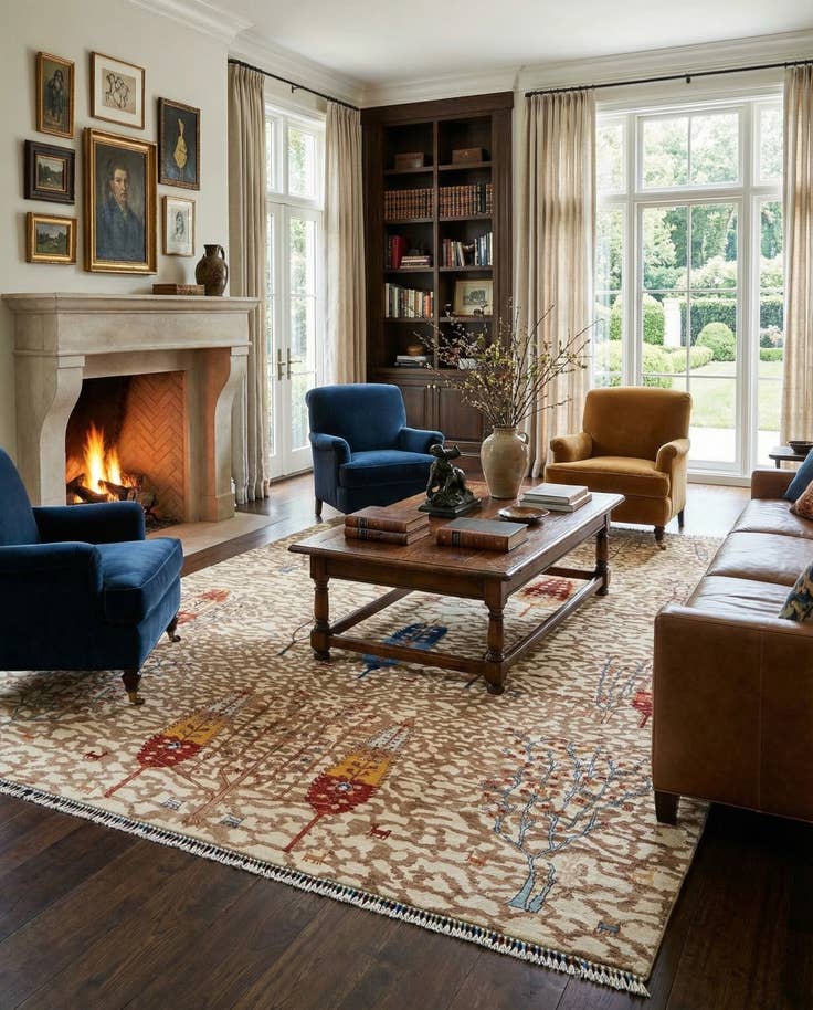 Detail image of 10' x 13' 1 Rubin Wool Rug
