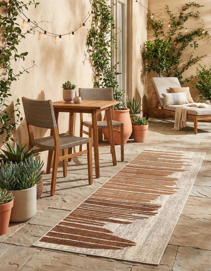 Detail image of  2' x 8'  Washable Modern Indoor / Outdoor Runner Rug