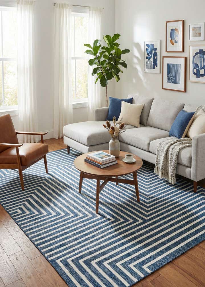 10' x 14' Easy-Clean Modern Indoor / Outdoor Rug