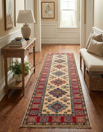 2' 9 x 9' 10 Hand Knotted Kazak Runner Rug