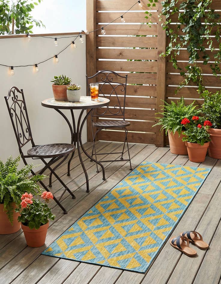 Detail image of 2' x 6'  Washable Jill Zarin Napa Indoor / Outdoor Runner Rug