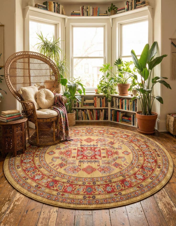Detail image of 8' x 8' Serapi Round Rug