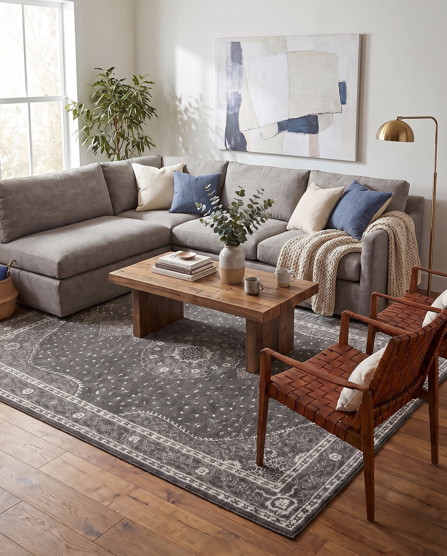 Dark Gray Dover Rug