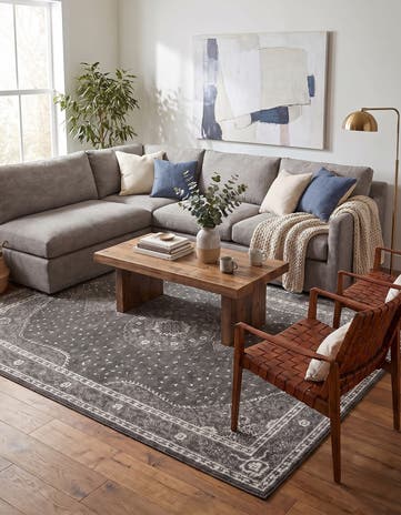 Dark Gray Dover Rug