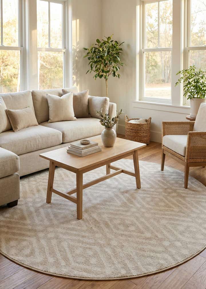 8' x 8' Easy-Clean Sabrina Soto Ella Indoor / Outdoor Round Rug
