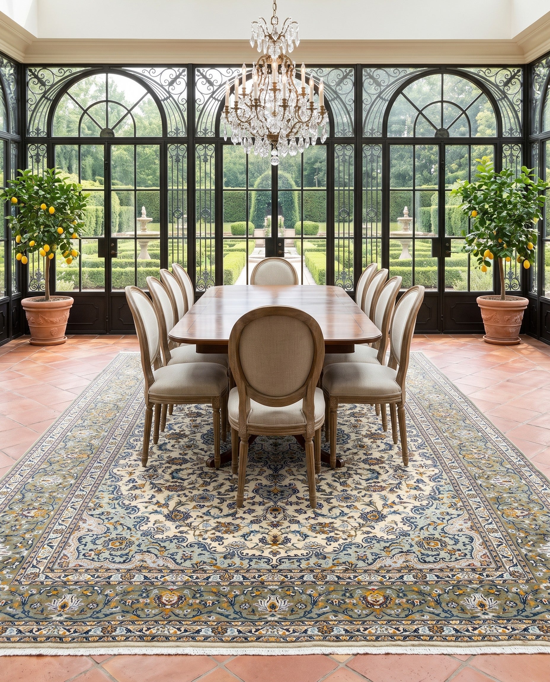 9' 8 x 12' 10 Kerman Wool Rug