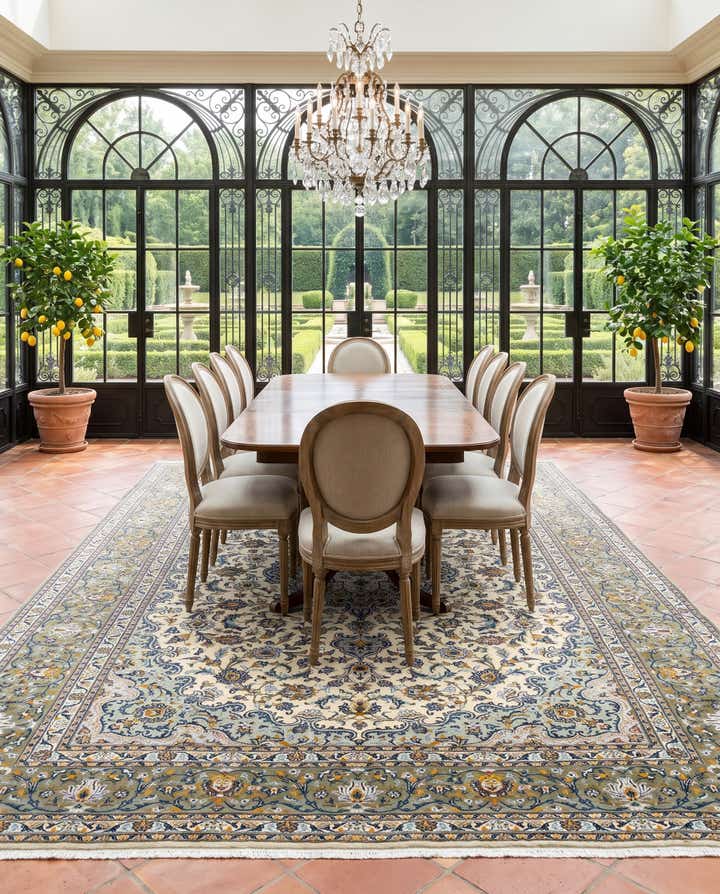 9' 8 x 12' 10 Kerman Wool Rug