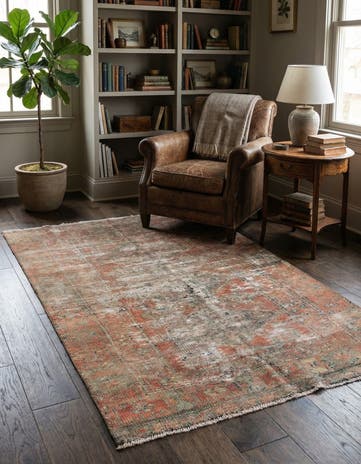 3' 2 x 5' 3 Hand Knotted Ultra Vintage Persian Wool Rug