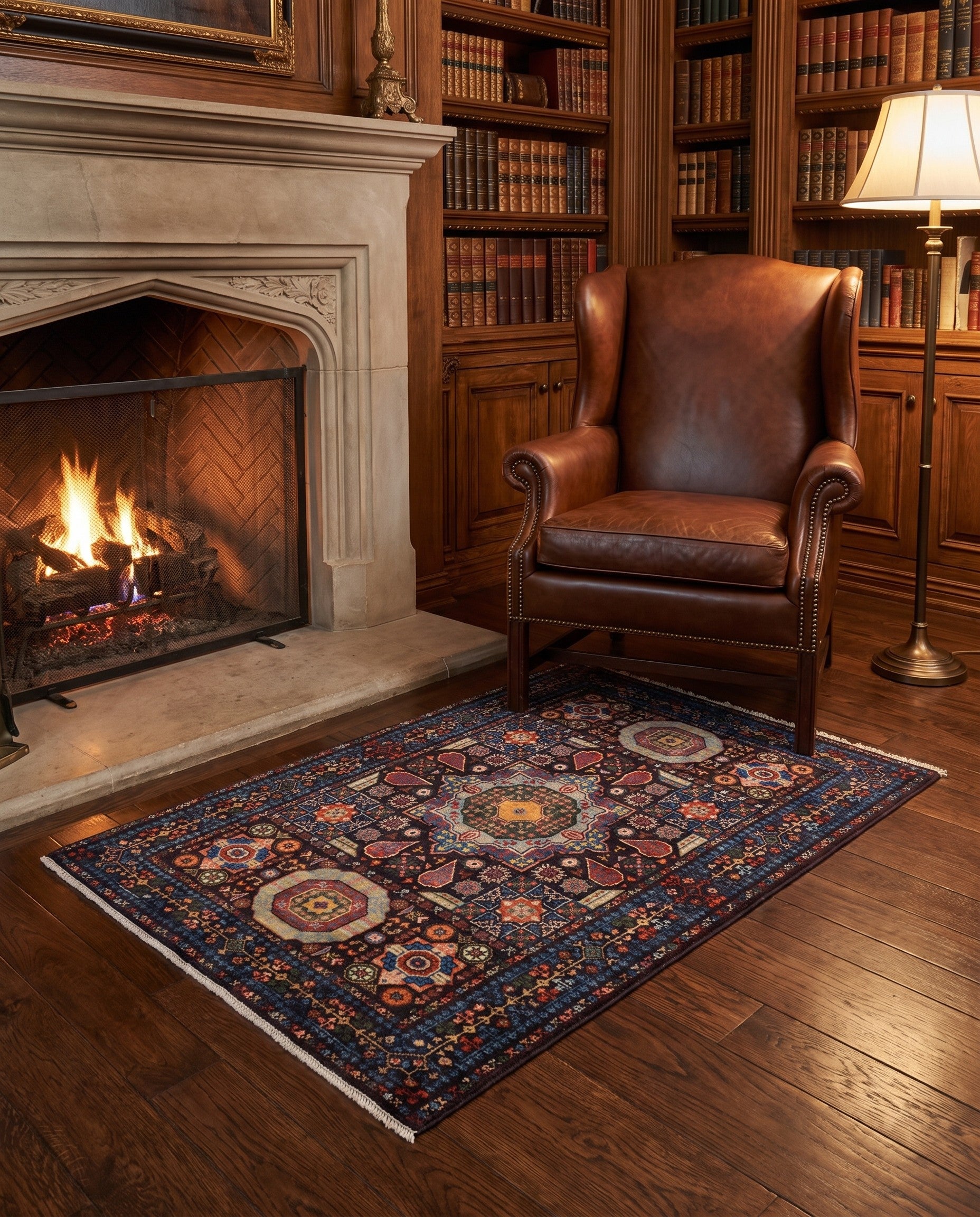 3' 5 x 5' 1 Hand Knotted Mamluk Ziegler Rug