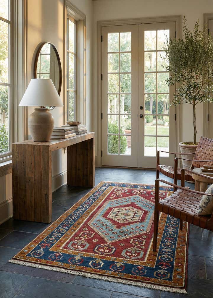 3' 8 x 6' 6 Hand Knotted Anatolian Oriental Wool Rug