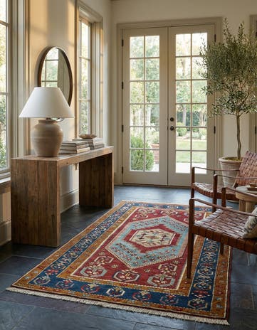 3' 8 x 6' 6 Hand Knotted Anatolian Oriental Wool Rug
