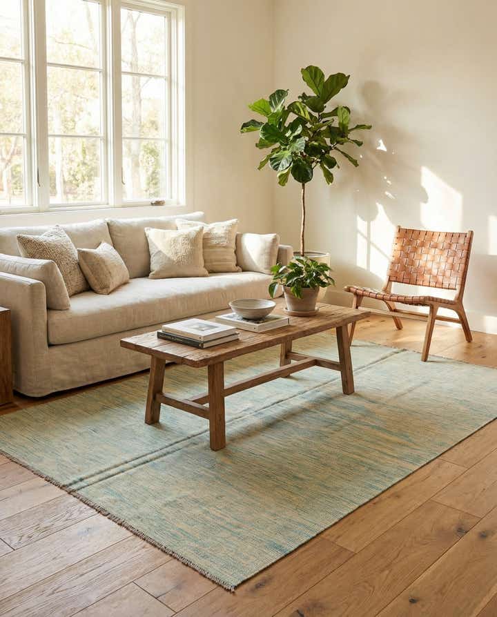 4' 10 x 6' 5 Hand Woven Kilim Modern Wool Rug