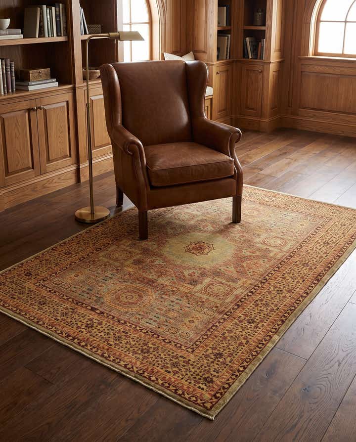 4' 3 x 5' 10 Hand Knotted Mamluk Ziegler Oriental Rug