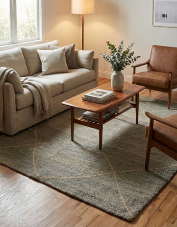 4' 7 x 6' 8 Hand Knotted Darya Wool Rug