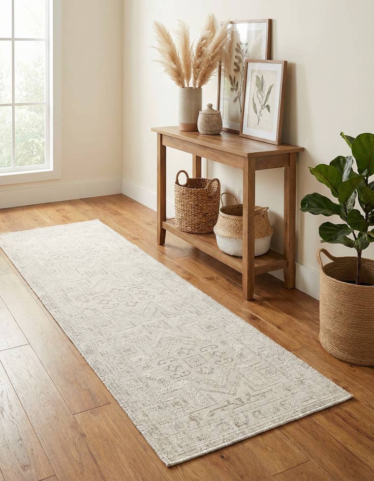 Detail image of 2' x 8'  Washable Aztec Indoor / Outdoor Runner Rug