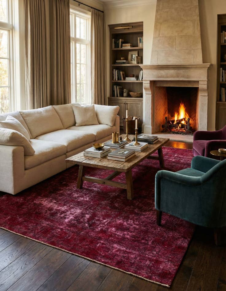 Detail image of 9' 2 x 12' 3  Hand Knotted Ultra Vintage Persian Wool Rug