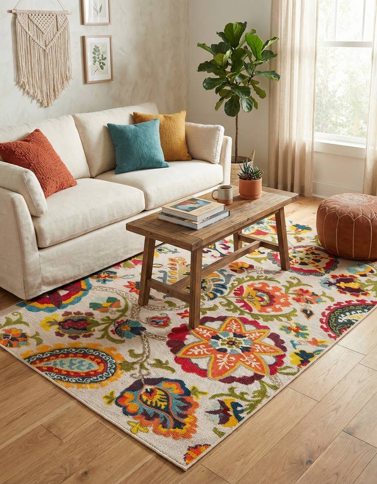 Detail image of 5' 3 x 8'  Washable Casablanca Indoor / Outdoor Rug