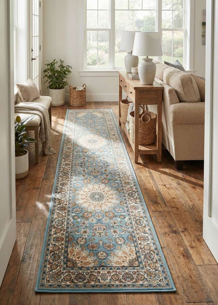 2' 7 x 10' Easy-Clean Traditional Indoor / Outdoor Runner Rug
