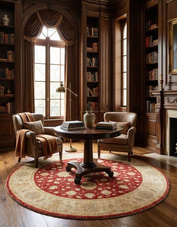 6' 6 x 6' 7 Kaizar Wool Round Rug
