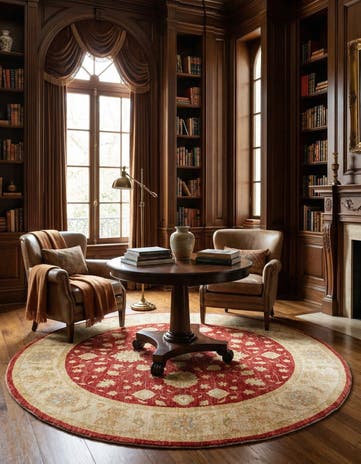 6' 6 x 6' 7 Kaizar Wool Round Rug
