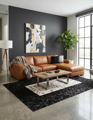 5' 1 x 8' Cowhide - Patchwork Rug