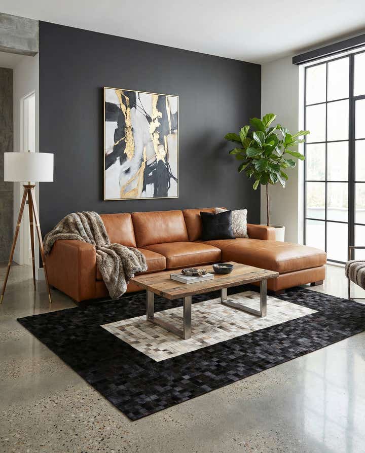 5' 1 x 8' Cowhide - Patchwork Rug