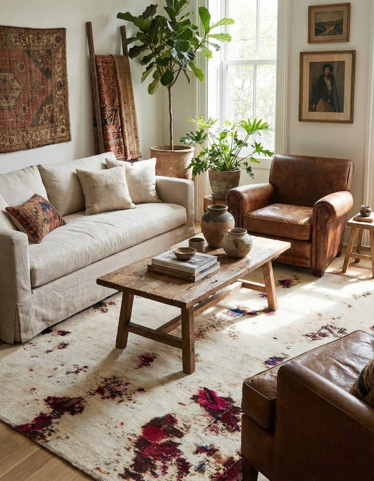 Detail image of 3' 4 x 5' 7  Hand Knotted Ultra Vintage Persian Wool Rug