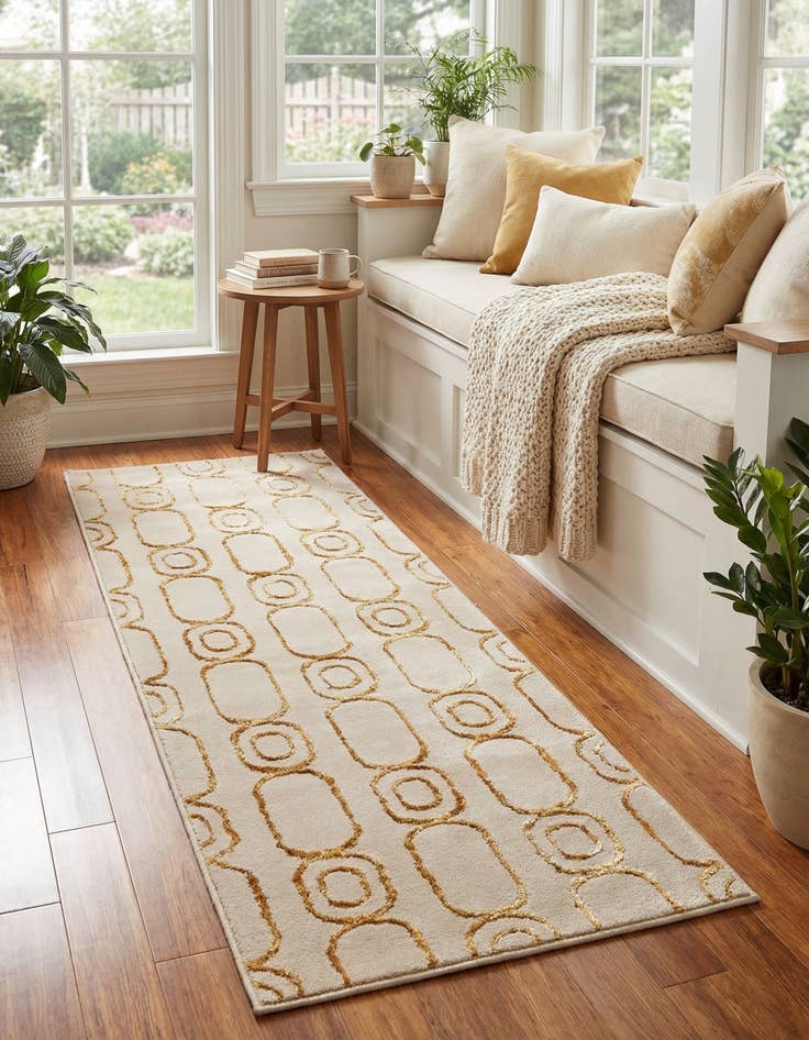 Detail image of  2' x 5' Vogue Geo Runner Rug