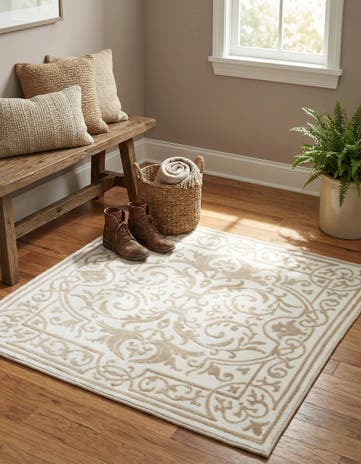 Snow White Hermitage Square Rug