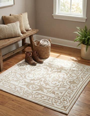 3' 3 x 3' 3 Hermitage Square Rug