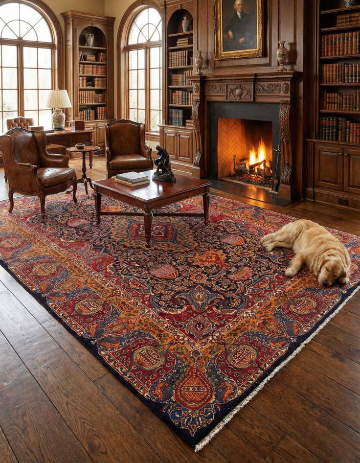 Detail image of 9' 4 x 12' 6 Kashmar Wool Rug