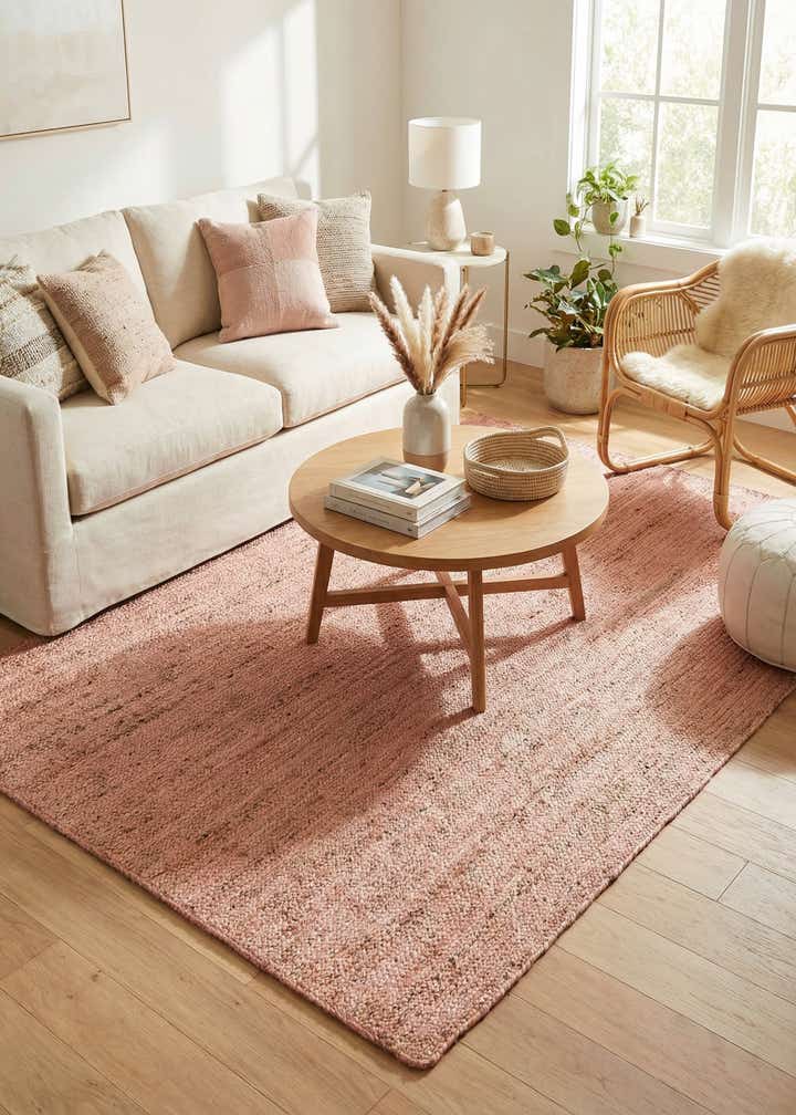 6' 1 x 9' Handmade Braided Jute Rug