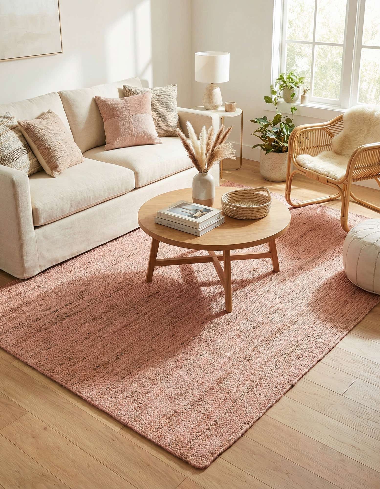 6' 1 x 9' Handmade Braided Jute Rug